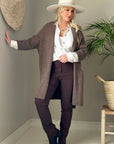 Alemais Sustainable Florence-Shirt close up worn by model LUXAMORE
