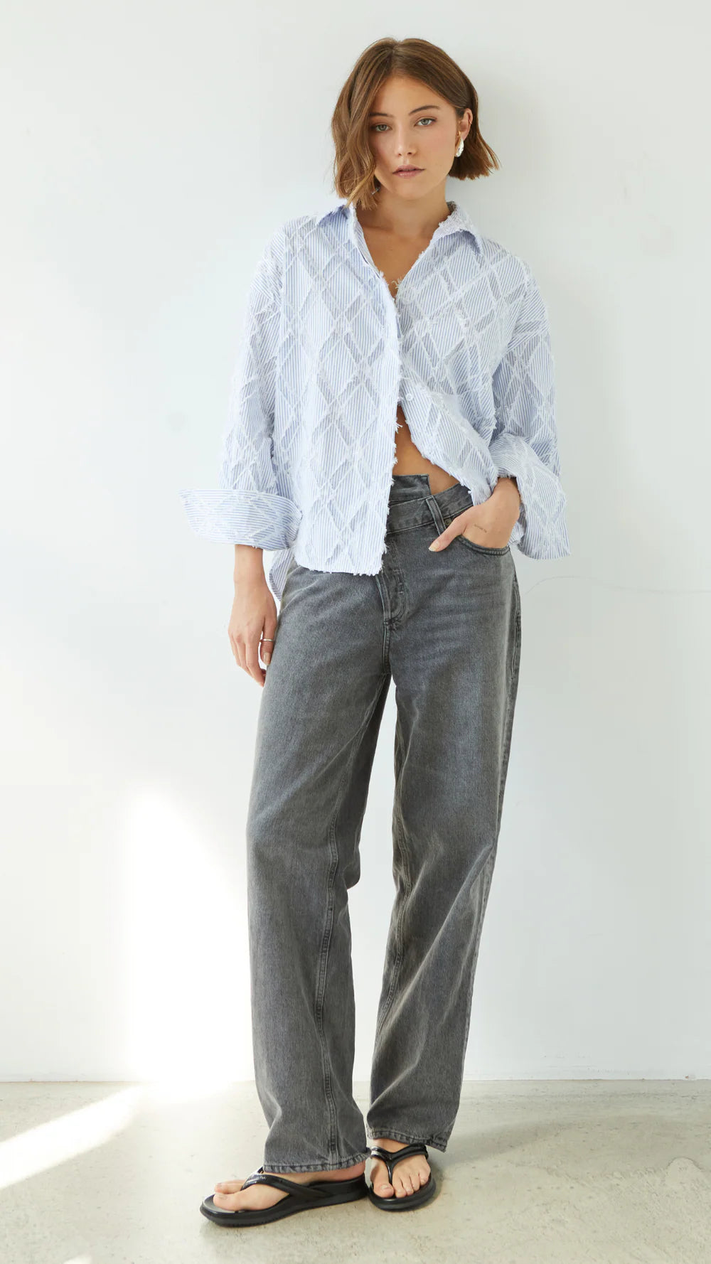 Charli - Marlowe Shirt - Blue Stripe LUXAMORE  