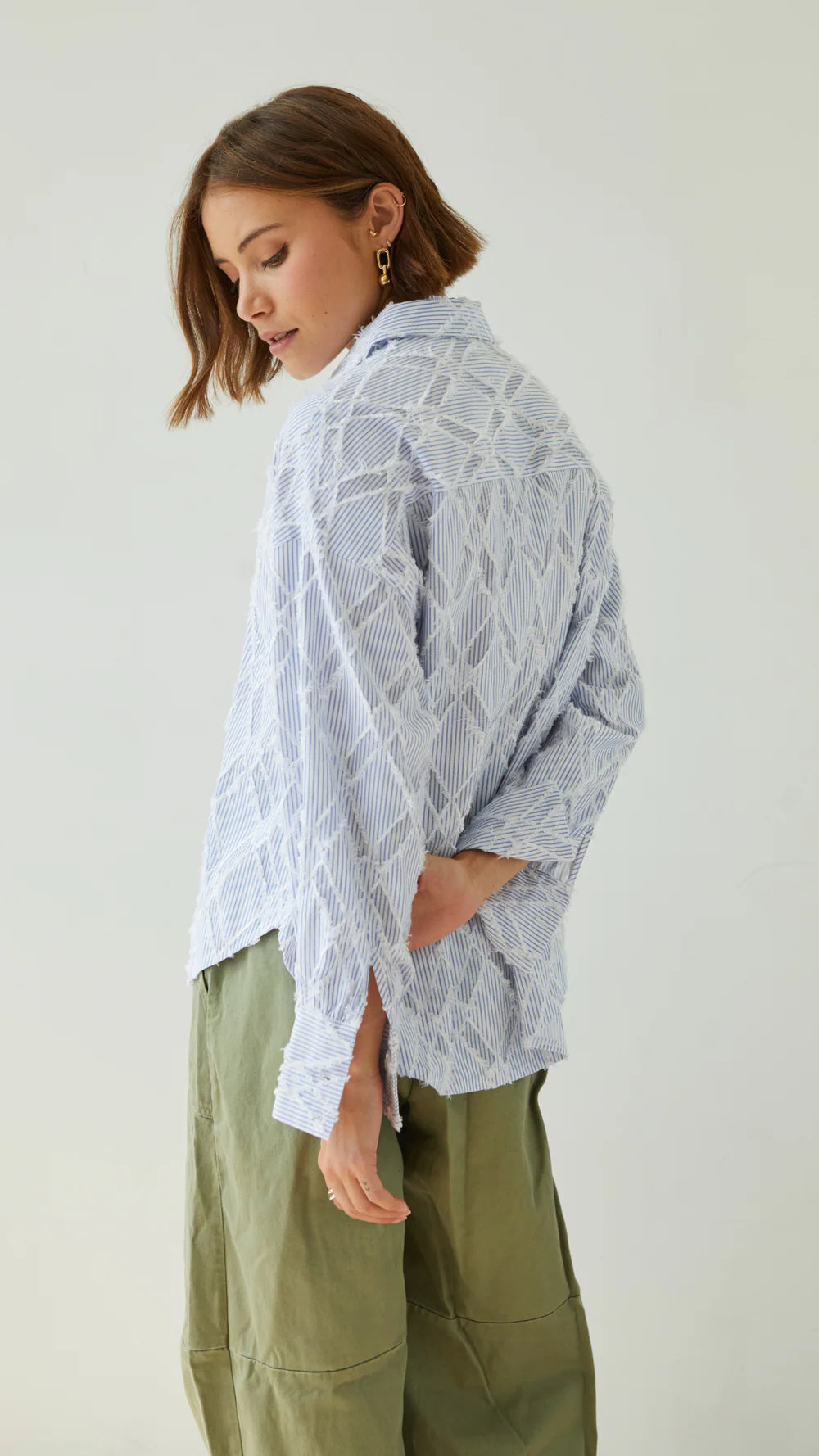 Charli - Marlowe Shirt - Blue Stripe LUXAMORE  