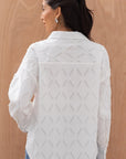 Alemais Sustainable Florence-Shirt close up worn by model LUXAMORE