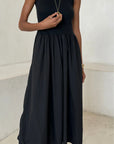 Charli - Mel Cotton Dress - Black Sustainable LUXAMORE