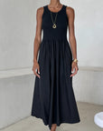 Charli - Mel Cotton Dress - Black Sustainable LUXAMORE