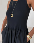Charli - Mel Cotton Dress - Black Sustainable LUXAMORE
