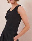 Charli - Mel Cotton Dress - Black Sustainable LUXAMORE