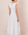 Charli - Mel Cotton Dress - White Sustainable LUXAMORE