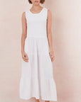 Charli - Mel Cotton Dress - White Sustainable LUXAMORE