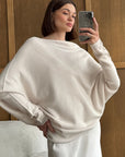 Alemais Sustainable Florence-Shirt close up worn by model LUXAMORE