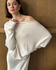 Alemais Sustainable Florence-Shirt close up worn by model LUXAMORE