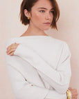 Alemais Sustainable Florence-Shirt close up worn by model LUXAMORE