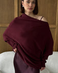 Alemais Sustainable Florence-Shirt close up worn by model LUXAMORE