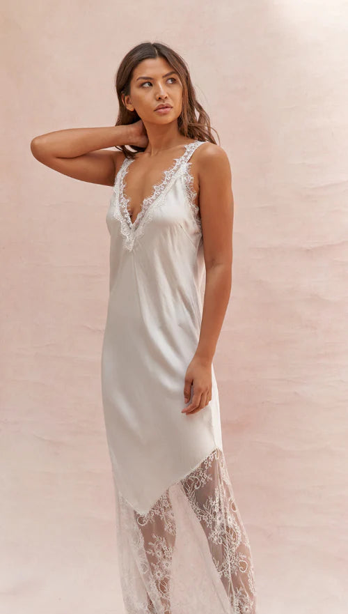 Charli - Solange Slip Dress - Moonbeam LUXAMORE  