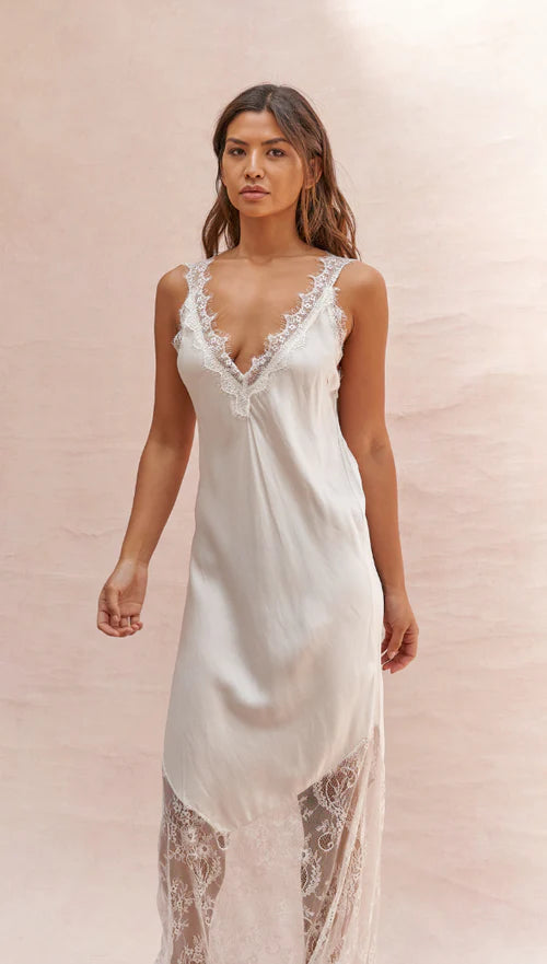 Charli - Solange Slip Dress - Moonbeam LUXAMORE  