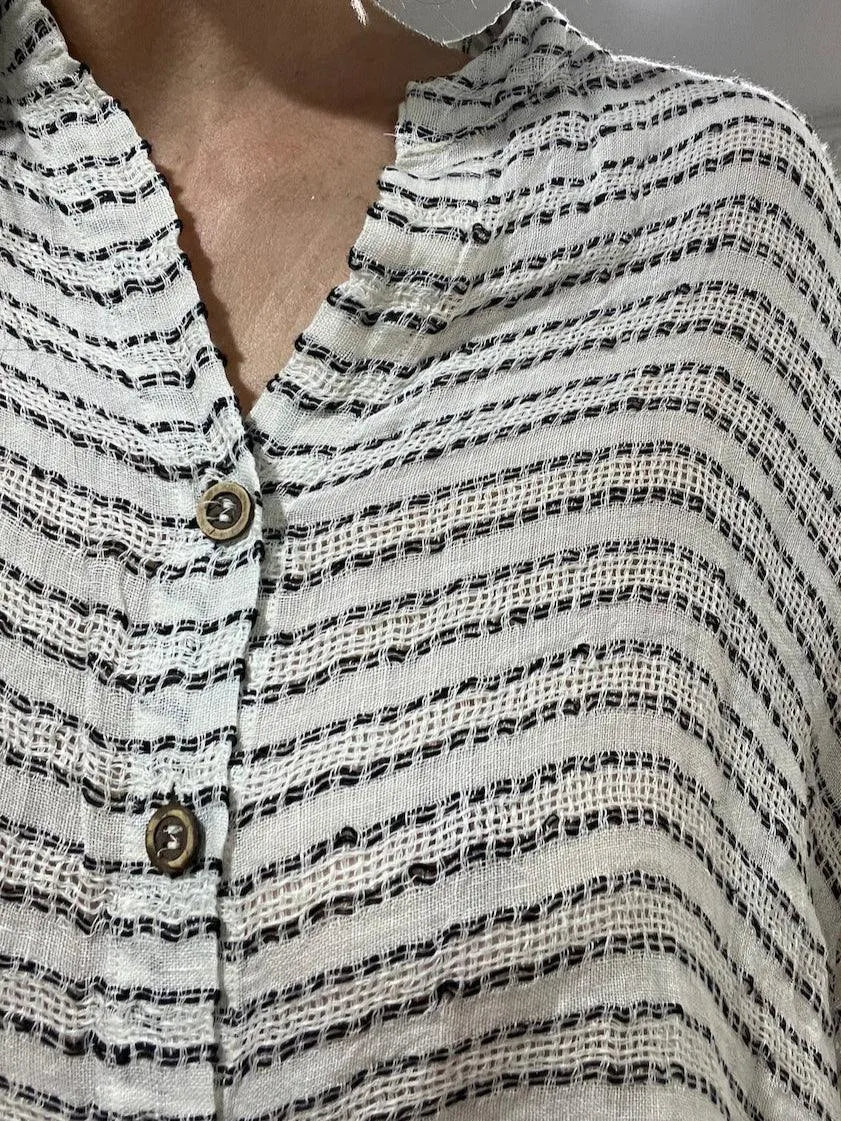 Estilo Emoporio Manta Mini Linen Dress LUXAMORE  