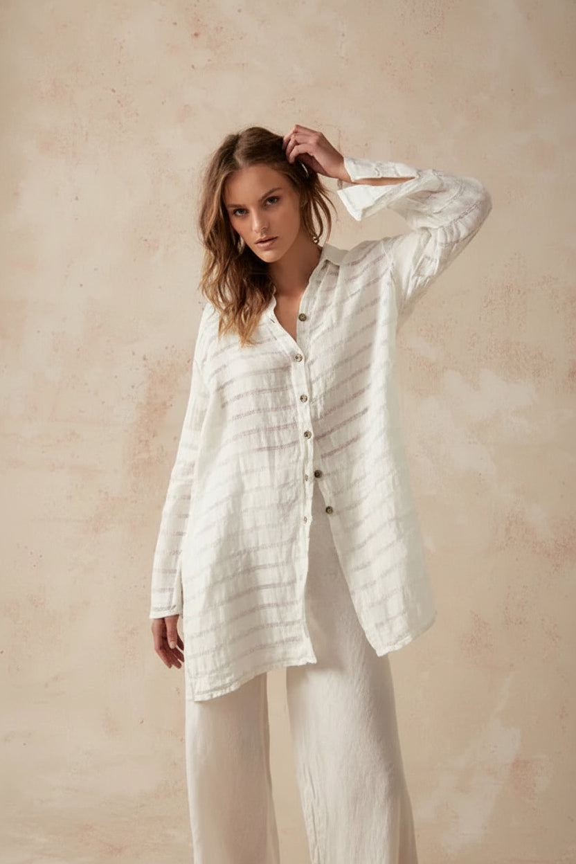 Estilo Emporio Carita Cover Up Linen Dress - Rete LUXAMORE  