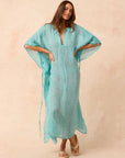 Exclusive Estilo Emporio Corfu Kaftan Dress - Rete Taupe - LUXAMORE