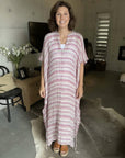 Exclusive Estilo Emporio Corfu Kaftan Dress - Pampa Stripe - LUXAMORE