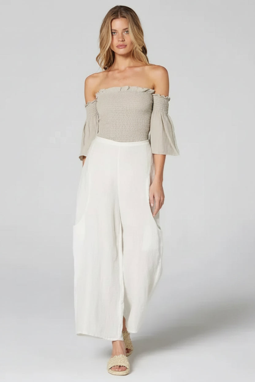 Estilo Emporio Fiorella Top - Grey LUXAMORE  