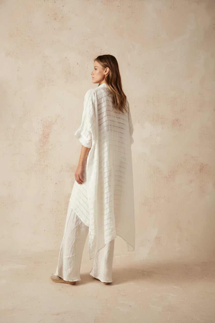 Estilo Emporio La Cota Cover Up Linen Dress LUXAMORE  