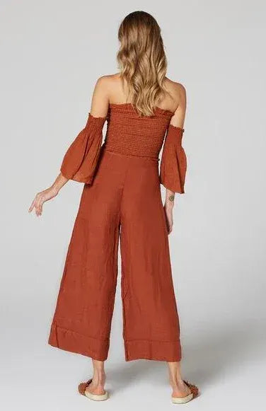 Estilo Emporio Linen Pant Tropez - Rust LUXAMORE  