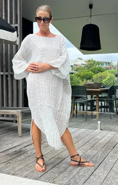 Estilo Emporio Nebbilio Linen Dress - Binario LUXAMORE  