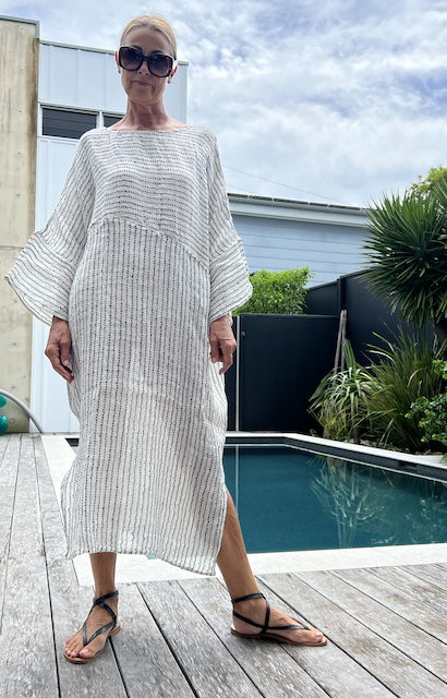 Estilo Emporio Nebbilio Linen Dress - Binario