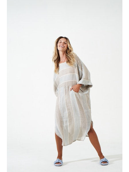 Estilo Emporio Nebbilio Linen Dress - Binario