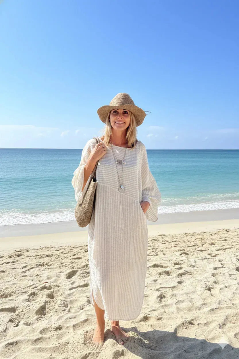 Estilo Emporio Nebbilio Linen Dress - Lyla LUXAMORE  