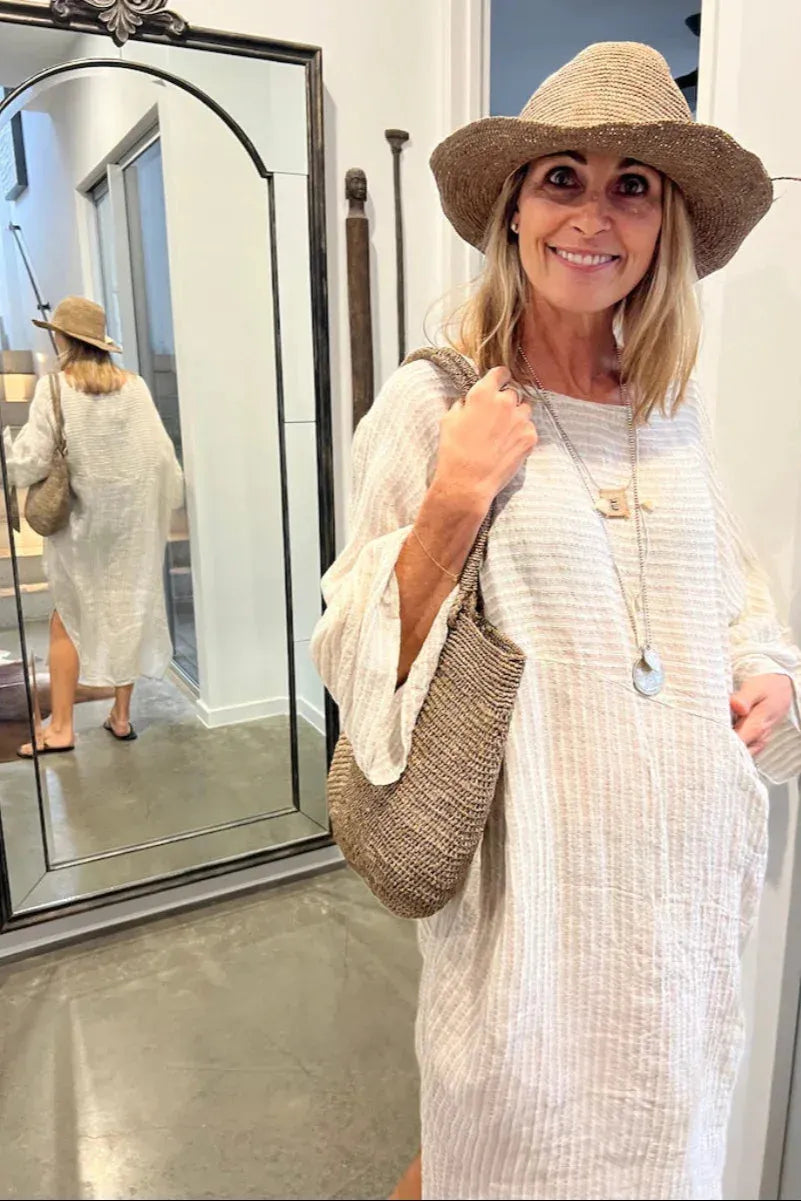 Estilo Emporio Nebbilio Linen Dress - Lyla LUXAMORE  