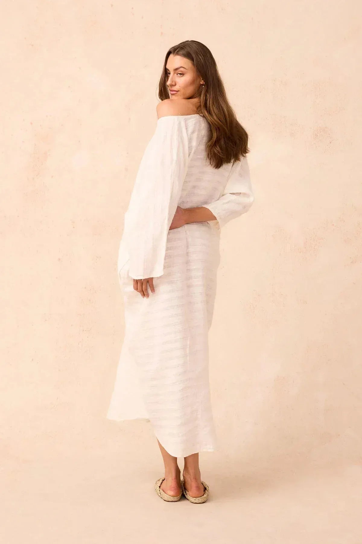 Exclusive Estilo Emporio Neve Dress - Tele Atena Yellow - LUXAMORE