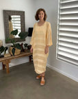 Exclusive Estilo Emporio Neve Dress - Tele Atena Yellow - LUXAMORE