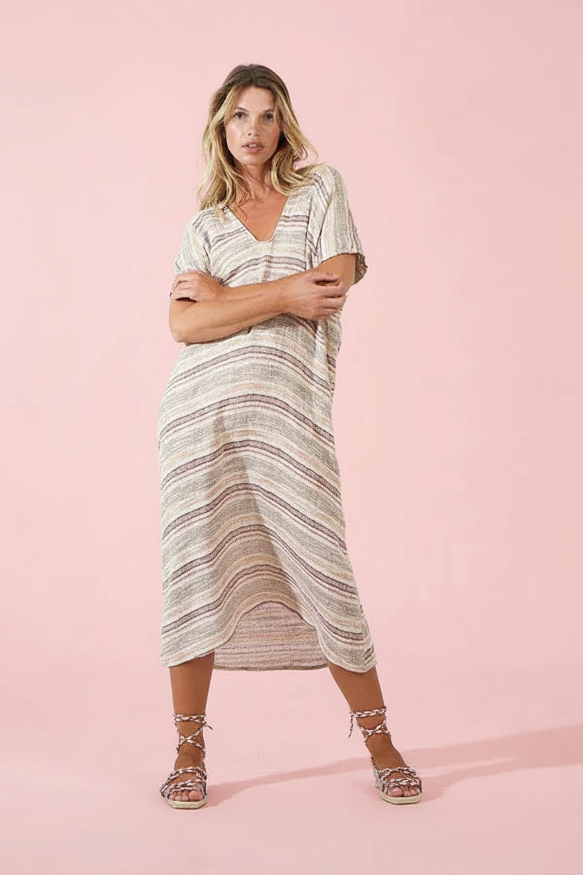 Estilo Emporio Zaza Linen Dress - Marrakesh LUXAMORE  