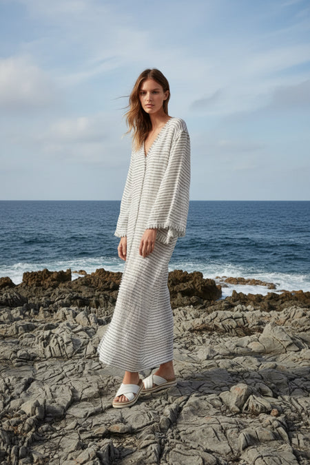 Estilo Emporio Zorba Maxi Linen Dress LUXAMORE  