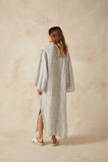 Estilo Emporio Zorba Maxi Linen Dress LUXAMORE  
