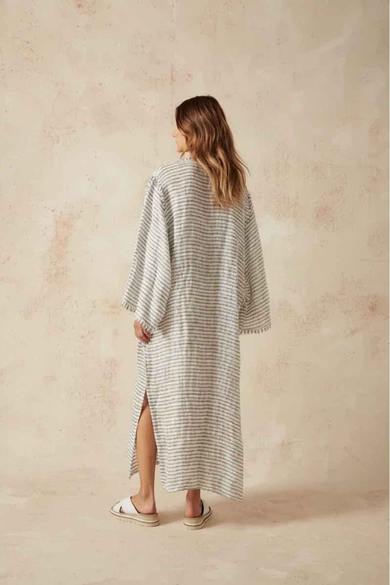 Estilo Emporio Zorba Maxi Linen Dress LUXAMORE  