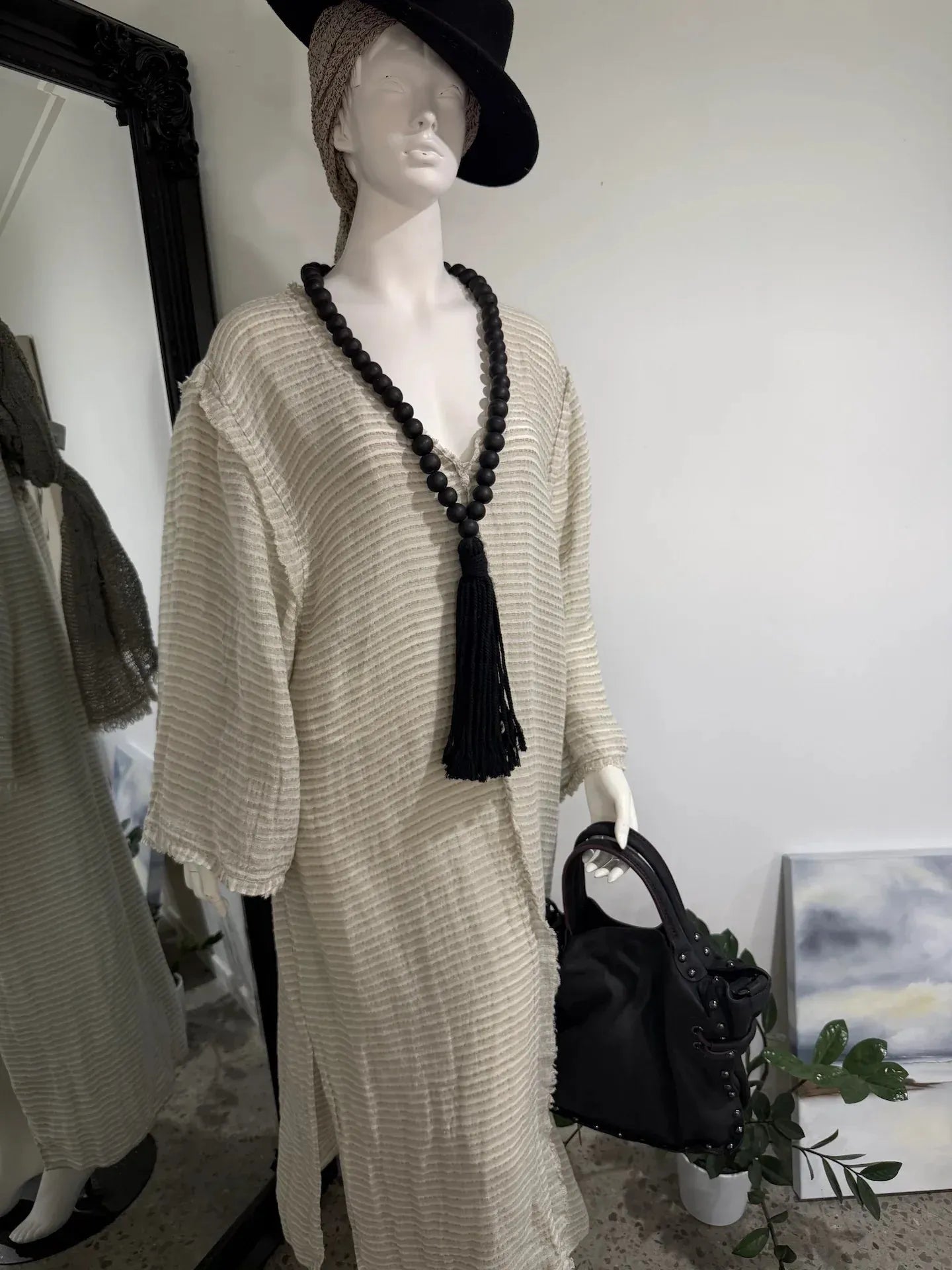 Estilo Emporio Zorba Maxi Linen Dress LUXAMORE  