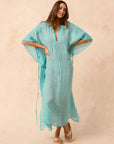Exclusive Estilo Emporio Corfu Kaftan Dress - Pampa Stripe LUXAMORE  