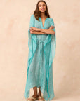 Exclusive Estilo Emporio Corfu Kaftan Dress - Pampa Stripe LUXAMORE  