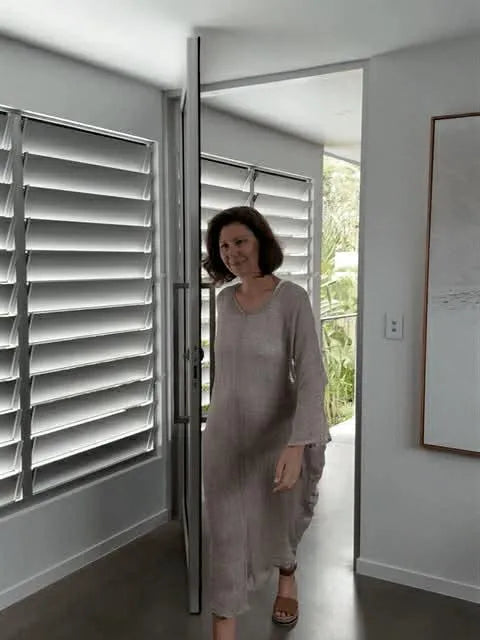 Exclusive Estilo Emporio Neve Dress - Rete Taupe - LUXAMORE