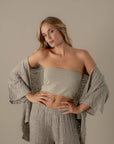Sustainable linen jacket: La Bottega di Brunella Giacca Atena Unica in natural woven Tela d'Orsey fabric.