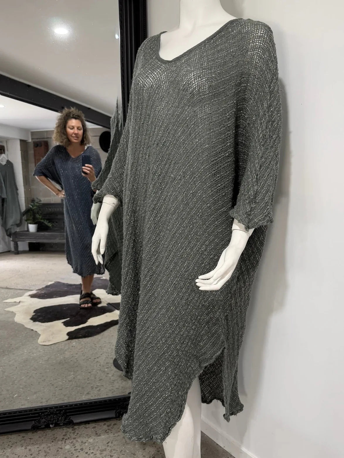 La Bottega di Brunella Linen Dress VESTITO FAUSTA - Campagna Luxor - LUXAMORE