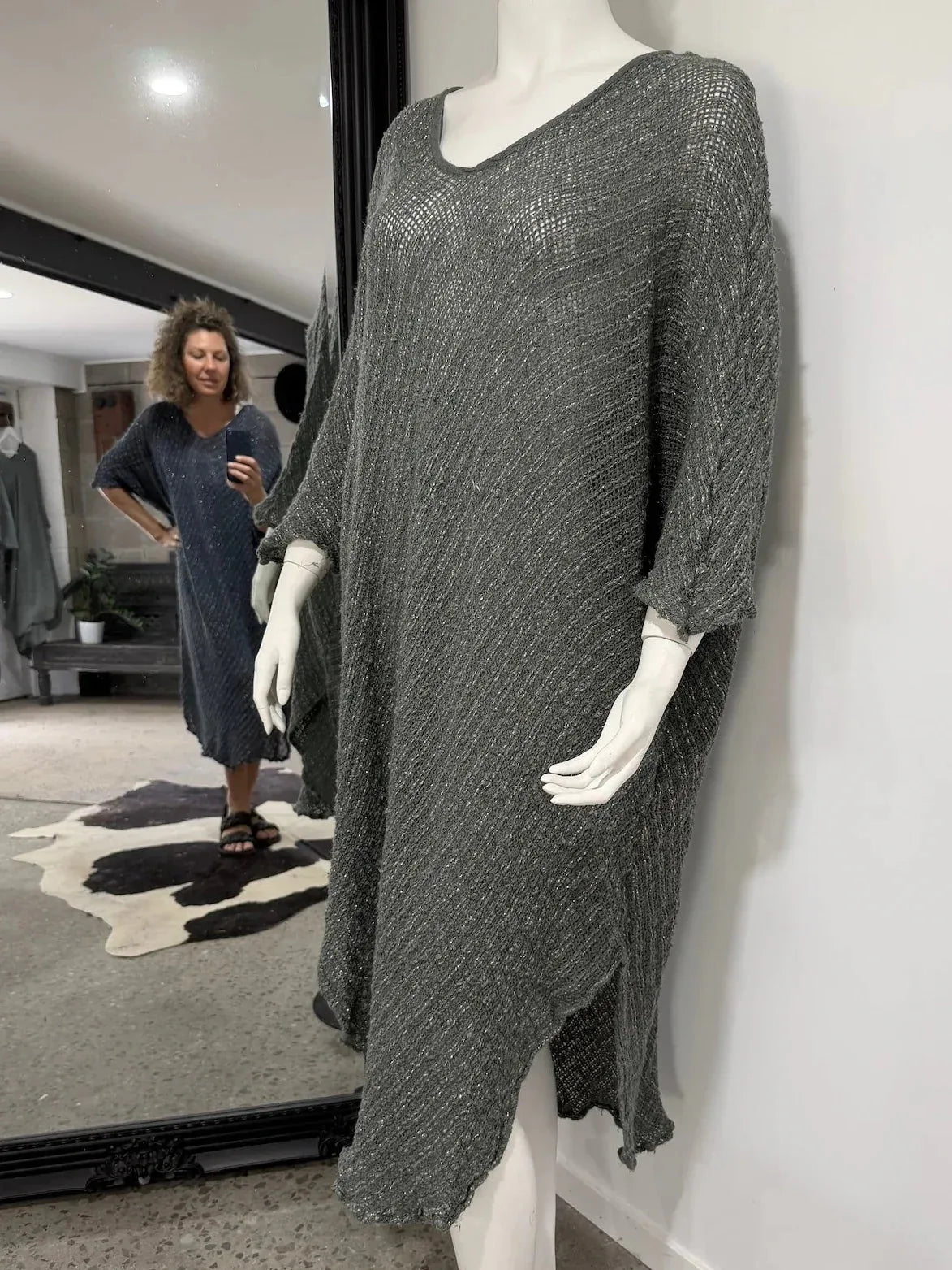 La Bottega di Brunella Linen Dress VESTITO FAUSTA - Campagna Luxor - LUXAMORE