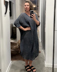 La Bottega di Brunella Linen Dress VESTITO FAUSTA - Campagna Luxor LUXAMORE  