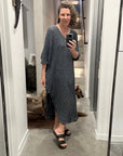 La Bottega di Brunella Linen Dress VESTITO FAUSTA - Campagna Luxor LUXAMORE  