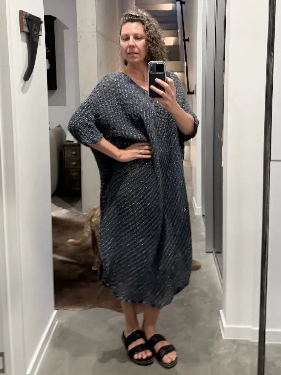 La Bottega di Brunella Linen Dress VESTITO FAUSTA - Campagna Luxor Reduced impact LUXAMORE