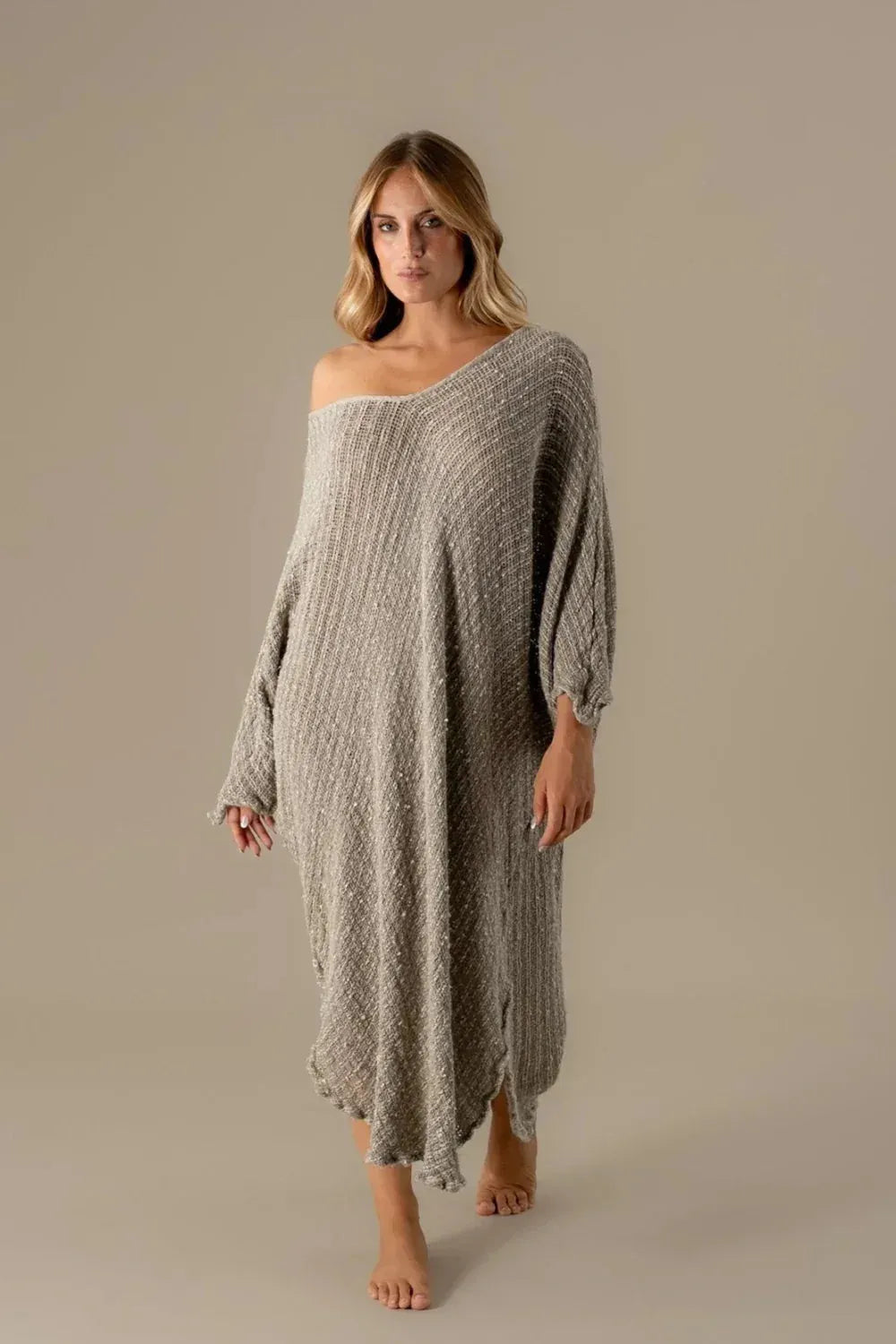 La Bottega di Brunella Linen Dress VESTITO FAUSTA - Campagna Luxor Reduced impact LUXAMORE
