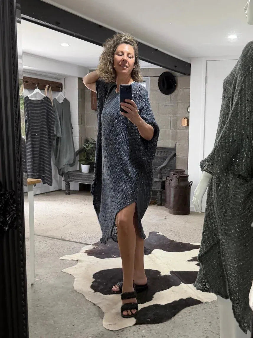 La Bottega di Brunella Linen Dress VESTITO FAUSTA - Campagna Luxor Reduced impact LUXAMORE