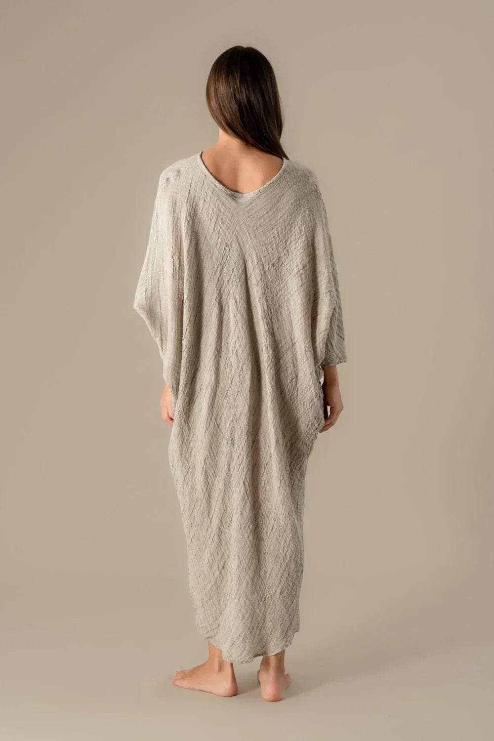 La Bottega di Brunella Linen Dress VESTITO FAUSTA - Garza Egitto - LUXAMORE