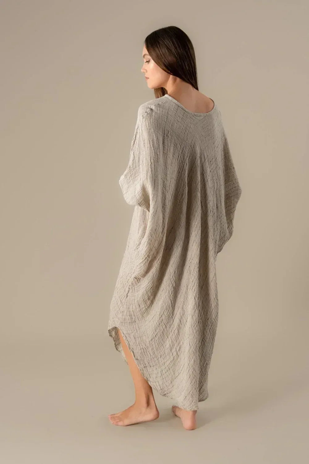 La Bottega di Brunella Linen Dress VESTITO FAUSTA - Garza Egitto - LUXAMORE