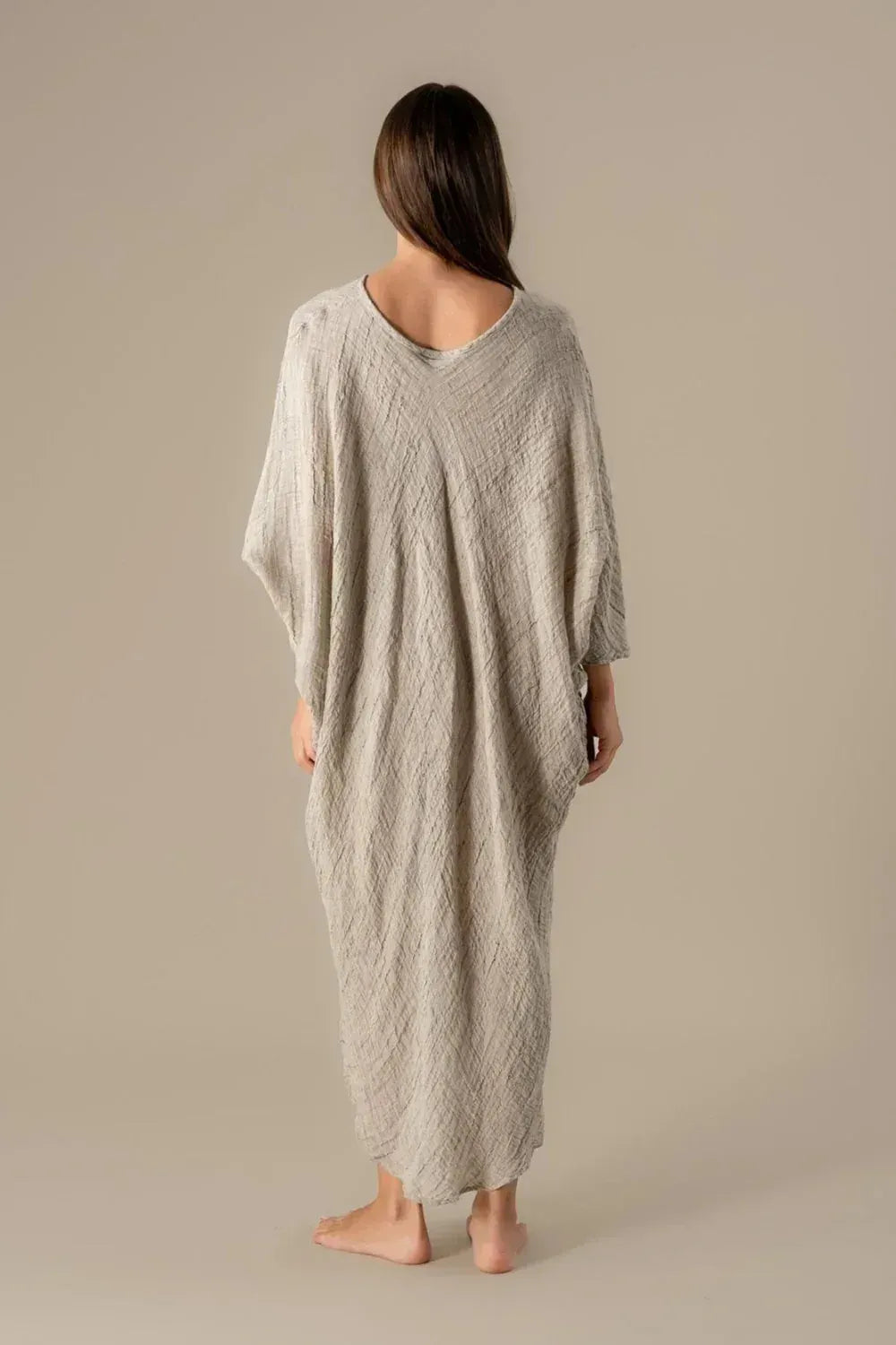 La Bottega di Brunella Linen Dress VESTITO FAUSTA - Garza Egitto LUXAMORE  
