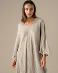 La Bottega di Brunella Linen Dress VESTITO FAUSTA - Garza Egitto LUXAMORE  